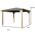 Pool house en bois thermo traité 12,32m² BLUETERM - HABRITA