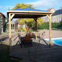 Pool house en bois thermo traité 12,32m² BLUETERM - HABRITA