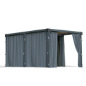 Rideaux en polyester gris pour pergola  et Martinique™ 5000 et Milano™ 4300 - Palram
