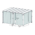 Rideaux en polyester gris pour pergola  et Martinique™ 5000 et Milano™ 4300 - Palram