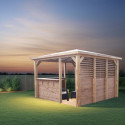 Pool house en bois thermo traité 12,31m² BLUETERM - équipé - HABRITA