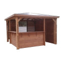 Pool house en bois thermo traité 12,31m² BLUETERM - équipé - HABRITA