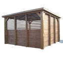 Pool house en bois thermo traité 12,31m² BLUETERM - équipé - HABRITA