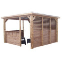 Pool house en bois thermo traité 12,31m² BLUETERM - équipé - HABRITA
