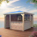 Pool house en bois thermo traité 12,31m² BLUETERM - équipé - HABRITA