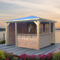 Pool house en bois thermo traité 12,31m² BLUETERM - équipé - HABRITA