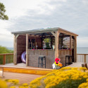 Pool house en bois thermo traité 12,31m² BLUETERM - équipé - HABRITA