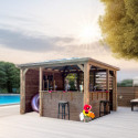 Pool house en bois thermo traité 12,31m² BLUETERM - équipé - HABRITA