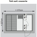 Sauna d'extérieur SKROLLAN 1 en bois massif 38mm 4 à 6 places avec porte opaque KARIBU
