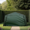 Abri de jardin en toile renforcée verte toit 2 pentes 13,30m² HABRITA