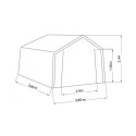 Abri de jardin en toile renforcée verte toit 2 pentes 13,30m² HABRITA