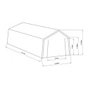 Abri de jardin en toile renforcée verte toit 2 pentes 18,60m² HABRITA