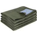 Bâche de protection bicolore vert foncé 195g/m² pour abri en toile 18,60m² HABRITA