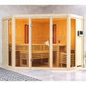 Sauna d'angle multifonctionnel ASTA 4 à 5 places 68mm KARIBU