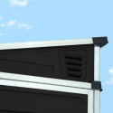 Abri en polycarbonate 2,06m² monopente Skylight Midnight Grey - Palram