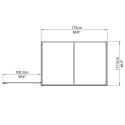 Abri en polycarbonate 2,06m² monopente Skylight Midnight Grey - Palram