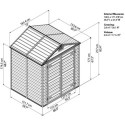 Abri de jardin en polycarbonate 2,65m² Skylight Midnight Grey - Palram