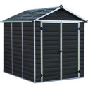 Abri de jardin en polycarbonate 3,97m² Skylight Midnight Grey - Palram