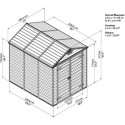 Abri de jardin en polycarbonate 3,97m² Skylight Midnight Grey - Palram