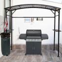 Carport barbecue en acier gris - Habrita