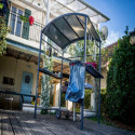 Carport barbecue en acier gris - Habrita
