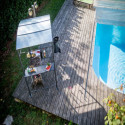 Carport barbecue en acier gris - Habrita