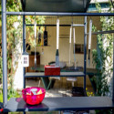 Carport barbecue en acier gris - Habrita