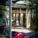 Carport barbecue en acier gris - Habrita