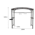 Carport barbecue en acier gris - Habrita