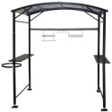 Carport barbecue en acier gris - Habrita