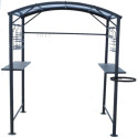 Carport barbecue en acier gris - Habrita