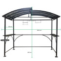 Carport barbecue autoportant 3,94m² double toit en acier galvanisé - Habrita