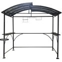 Carport barbecue autoportant 3,94m² double toit en acier galvanisé - Habrita