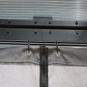 Gloriette aluminium anthracite 10,80m² avec rideaux HABRITA