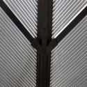 Gloriette aluminium anthracite 10,80m² avec rideaux HABRITA