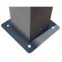 Pergola 100 % aluminium gris anthracite 12m² avec toile d'ombrage gris 140gr/m² HABRITA