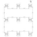 Carport double en aluminium laqué blanc et polycarbonate 6mm X-METAL
