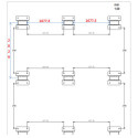 Carport double en aluminium laqué blanc et polycarbonate 6mm X-METAL