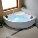 Baignoire balnéo + robinetterie + tablier - 150x150cm - Athol - DOCCELLI