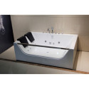 Baignoire balnéo duo + tablier + robinetterie - 180 x 120 cm - Navarino - DOCCELLI