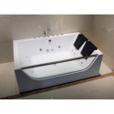Baignoire balnéo duo + tablier + robinetterie - 180 x 120 cm - Navarino - DOCCELLI