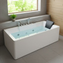 Baignoire balnéo + robinetterie + tablier - 170x80cm - Ceylan - DOCCELLI