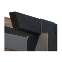 Pergola arche aluminium/acier gris anthracite 11,22m² avec toit en toile polyester 140gr/m² écru HABRITA