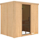 Sauna traditionnel BODIN 1 à 2 places 68mm sans couronne - avec porte moderne KARIBU