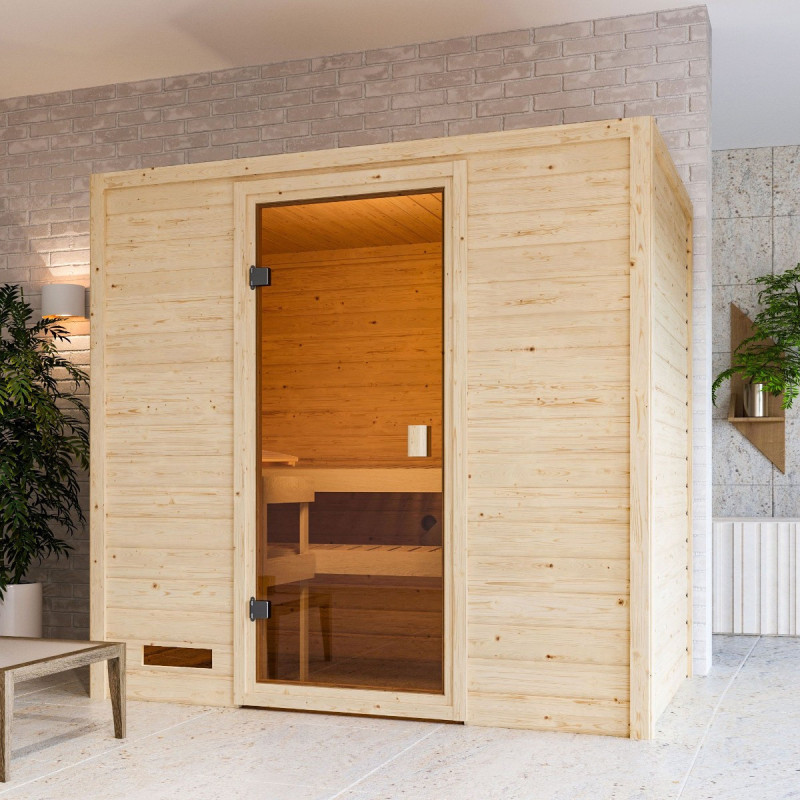 Sauna traditionnel Selena Woodfeeling - 2 à 3 places 38mm KARIBU