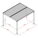 Pergola bioclimatique aluminium antracite 10,80m² - HABRITA
