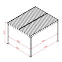 Pergola bioclimatique aluminium antracite 10,80m² - HABRITA