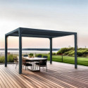 Pergola bioclimatique aluminium antracite 10,80m² - HABRITA
