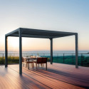 Pergola bioclimatique aluminium antracite 10,80m² - HABRITA