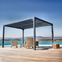 Pergola bioclimatique aluminium antracite 10,80m² - HABRITA